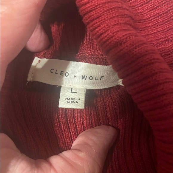 Red Turtleneck Sweater - Picture 3 of 3